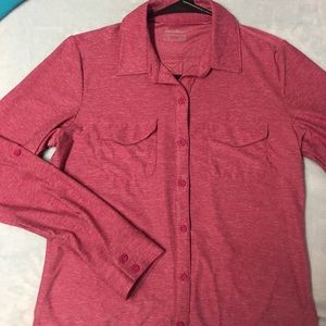 Long sleeve pink button up